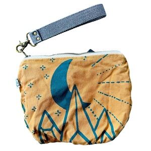 Canvas Wristlet Moon bag